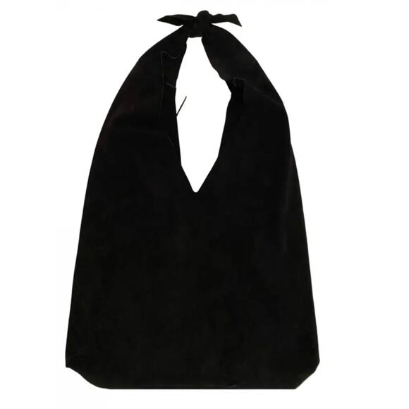 The Row Handbags - The Row Suede Bindle Bag Black Slouchy Sack Knotted Shoulder Strap Authentic